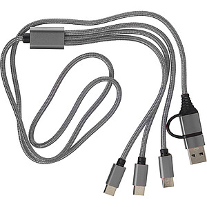 Nabíjecí kabel 6v1, stříbrná