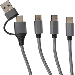 Nabíjecí kabel 6v1, stříbrná