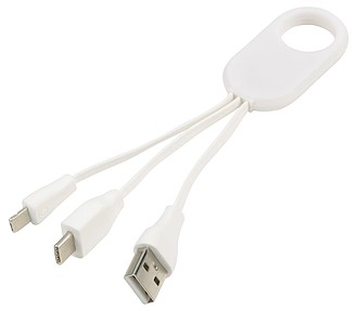 Nabíjecí kabel s očkem, bílý