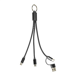 Nabíjecí kabel s přívěškem na klíče, černá