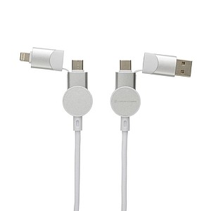 Nabíjecí kabel se 4 koncovkami, bílý