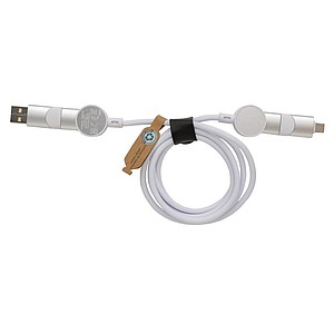 Nabíjecí kabel se 4 koncovkami, bílý