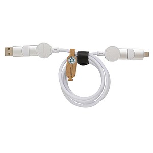 Nabíjecí kabel se 4 koncovkami, bílý