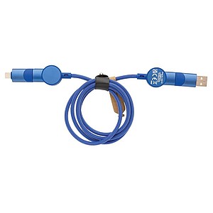 Nabíjecí kabel se 4 koncovkami, modrý