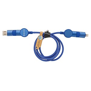 Nabíjecí kabel se 4 koncovkami, modrý