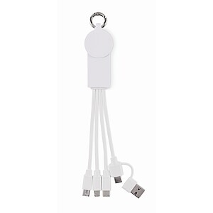 Nabíjecí type-C kabel 2v1, bílá