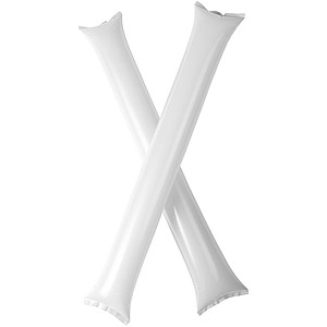 Nafukovací tyčinky Cheer, 2 ks, pro oslavy či sport, bílá - reklamní předměty
