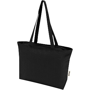 Nákupní 320 g/m2 taška na zip Ningbo, černá