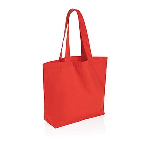 Nákupní taška s kapsou, recyklovaný materiál, červená