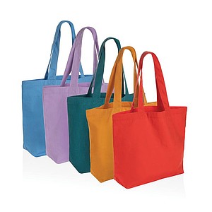 Nákupní taška s kapsou, recyklovaný materiál, světle fialová
