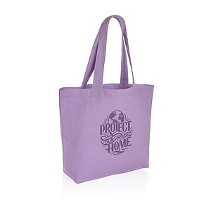 Nákupní taška s kapsou, recyklovaný materiál, světle fialová