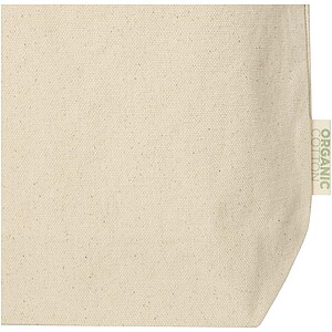 Nákupní taška s širokým dnem z organického materiálu, béžová