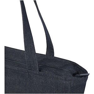 Nákupní taška se zipem, z recyklovaných materiálů, modrá