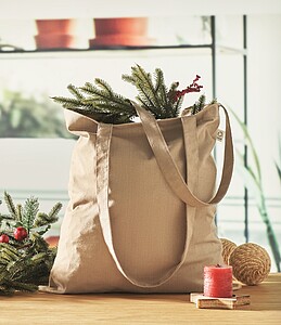 Nákupní taška z recyklované bavlny, khaki