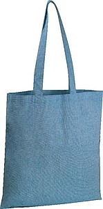 NANETA Přírodní bavlněná nákupní taška z recyklované bavlny, modrá - eko tašky s potiskem