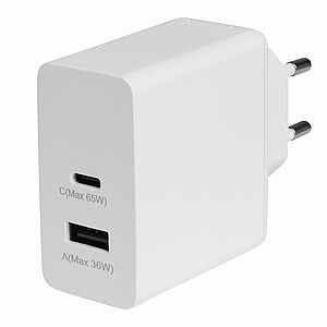Napájacia zástrčka USB adaptéra, biela