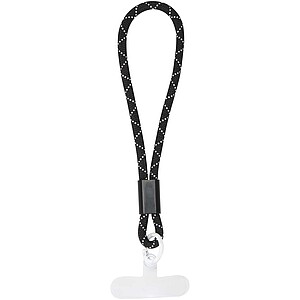 Náramek na chytrý telefon z recyklovaného plastu, černá