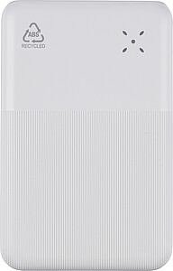 NARIA Powerbanka z recyklovaného ABS s kapacitou 20 000 mAh, bílá