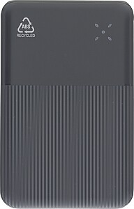 NARIA Powerbanka z recyklovaného ABS s kapacitou 20 000 mAh, čierna