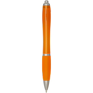 Nash kuličkové pero z recyklovaného plastu RCS s barevným tělem i úchopem (černý inkoust), oranžová