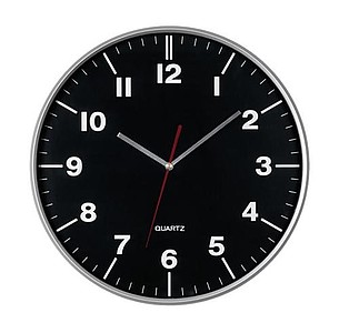 Nástenné hodiny s tenkým rámom a strojčekom Quartz