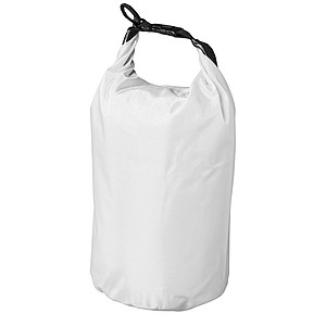 Nepremokavý vak Camper, 10 l, outdoorový štýl, biely