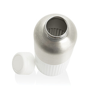 Nepropustná láhev na vodu RCS R-steel s držadlem 750 ml, bílá
