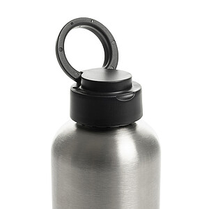 Nepropustná láhev na vodu RCS R-steel s držadlem 750 ml, černá