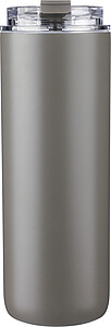 Nerezová dvojstenná fľaša 500 ml, gunmetal