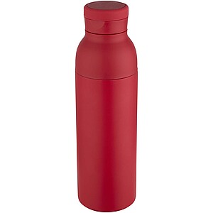 Nerezová fľaša na vodu s vákuovou izoláciou 650 ml, červená