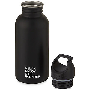 Nerezová láhev na pití, 500ml, černá