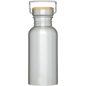 Nerezová láhev na pití, 550ml, stříbrná