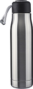 Nerezová láhev na pití s dvojitou stěnou 500 ml, stříbrná