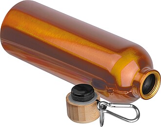 Nerezová láhev s karabinou 750 ml, oranžová
