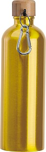 Nerezová láhev s karabinou 750 ml, žlutá