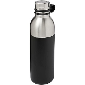 Nerezová športová fľaša s vakuovou izoláciou, objem 590 ml, čierna