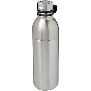 Nerezová sportovní láhev s vakuovou izolací, objem 590 ml, stříbrná