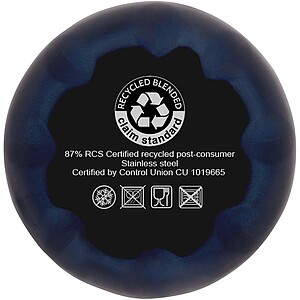 Nerezová termoláhev na pití z recyklované nerezové oceli, 500ml, námořní modrá