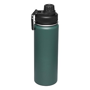Nerezová termoska 600ml, s černým víčkem, tmavě zelená