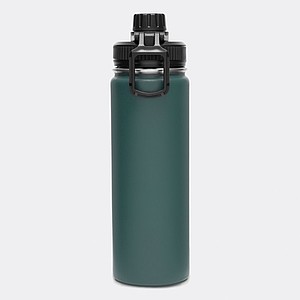 Nerezová termoska 600ml, s černým víčkem, tmavě zelená