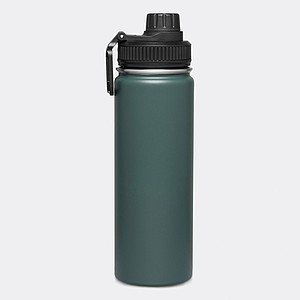Nerezová termoska 600ml, s černým víčkem, tmavě zelená