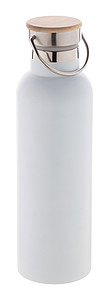 Nerezová termoska 750ml s bambusem na víčku, bílá