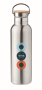 Nerezová termoska, 750ml s bambusovým víčkem