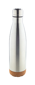 Nerezová termoska s korkovým dnem, 500ml, stříbrná