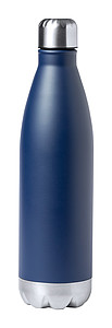 Nerezová termoska v tvare fľaše, 750 ml, medená izolácia, tmavomodrá