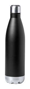 Nerezová termoska ve tvaru láhve, 750ml, izolovaná mědí, černá