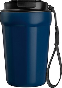 Nerezový cestovní termohrnek 350 ml, tmavě modrá