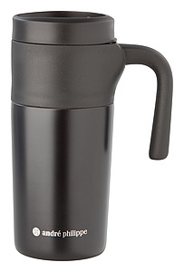 Nerezový cestovní termohrnek André Philippe, černý