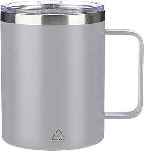 Nerezový dvoustěnný hrnek, 300 ml, šedá