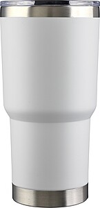 Nerezový dvoustěnný hrnek 590 ml, bílá